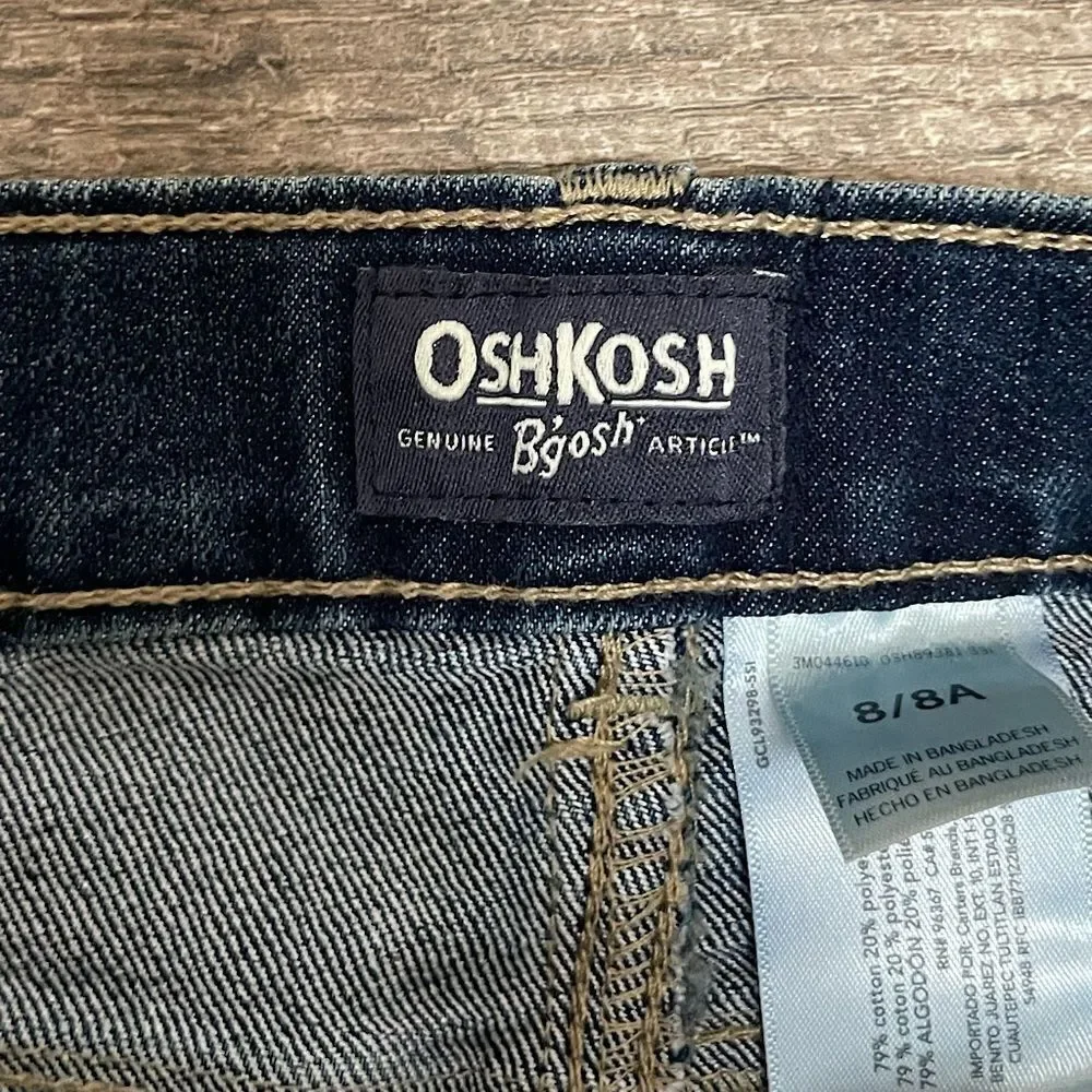 NEW! Oshkosh Boys Distressed Straight Leg Jeans. Size 8A.